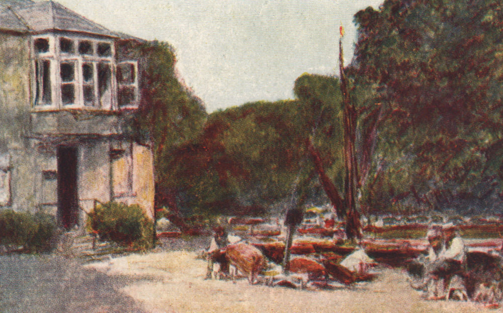 'Thames Ditton' by Mortimer Menpes. Surrey 1906 old antique print picture